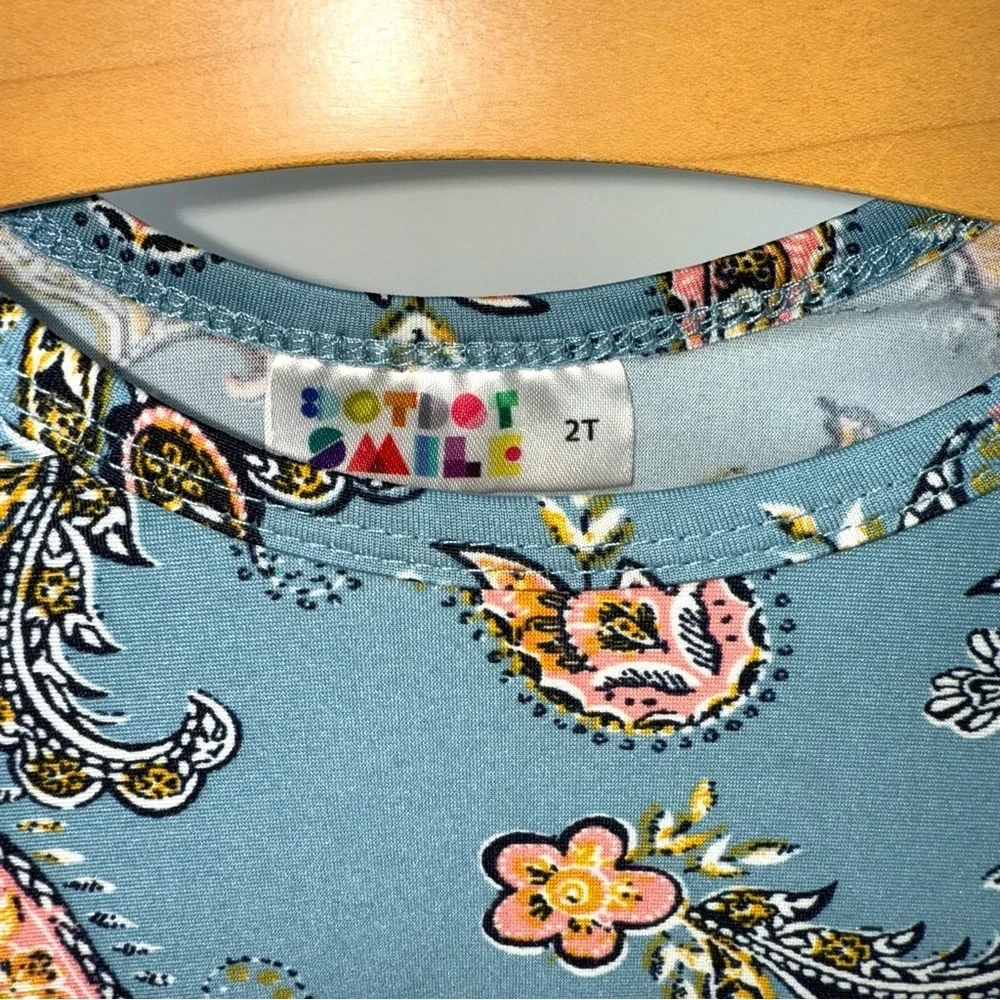 Dot Dot Smile Blue Paisley Toddler Girls Dress
